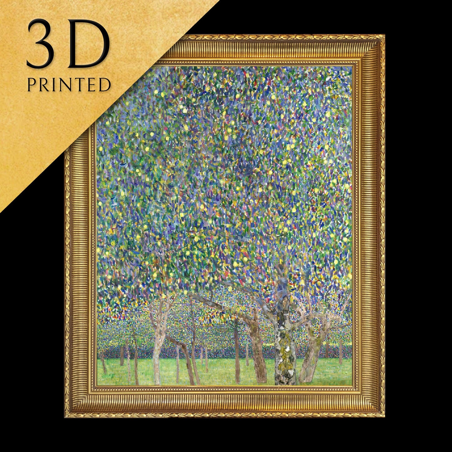 Pear Tree by Gustav Klimt, 3d Printed with texture and brush strokes looks like original oil painting