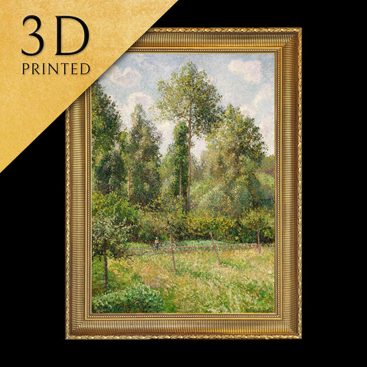 Poplars, Eragny by Camille Pissarro, 3d Printed with texture and brush strokes looks like original oil painting