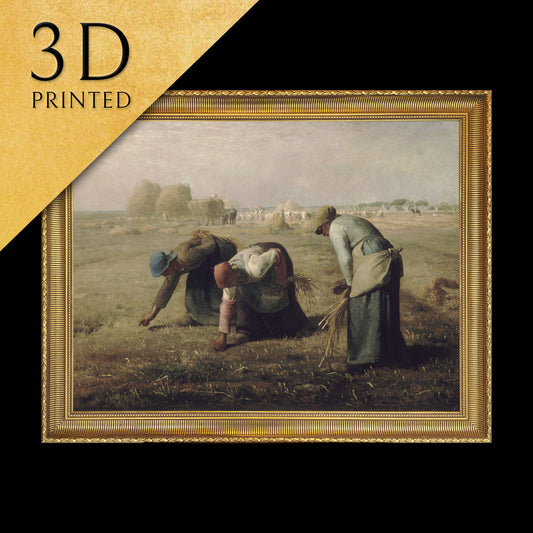 Gleaners by Jean François Millet, 3d Printed with texture and brush strokes looks like original oil painting