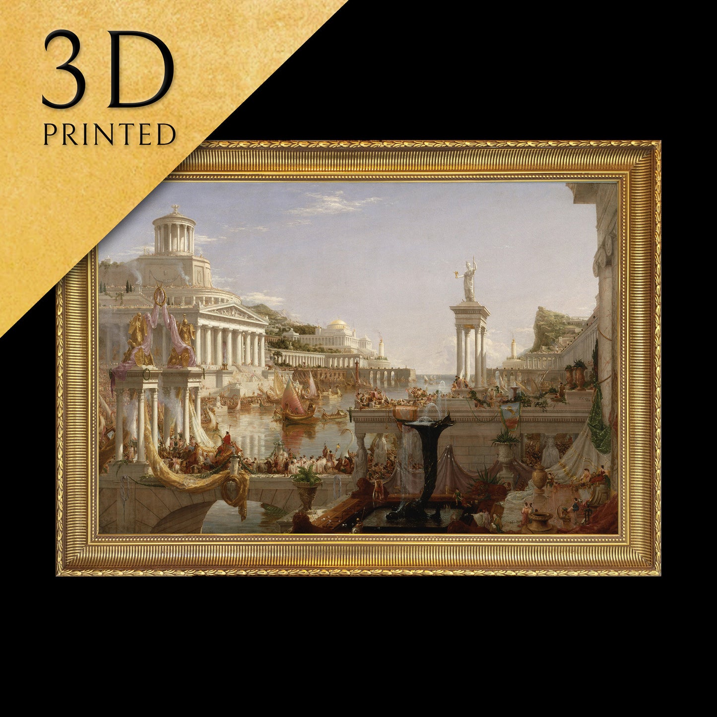 The Course of Empire by Thomas Cole, 3d Printed with texture and brush strokes looks like original oil painting