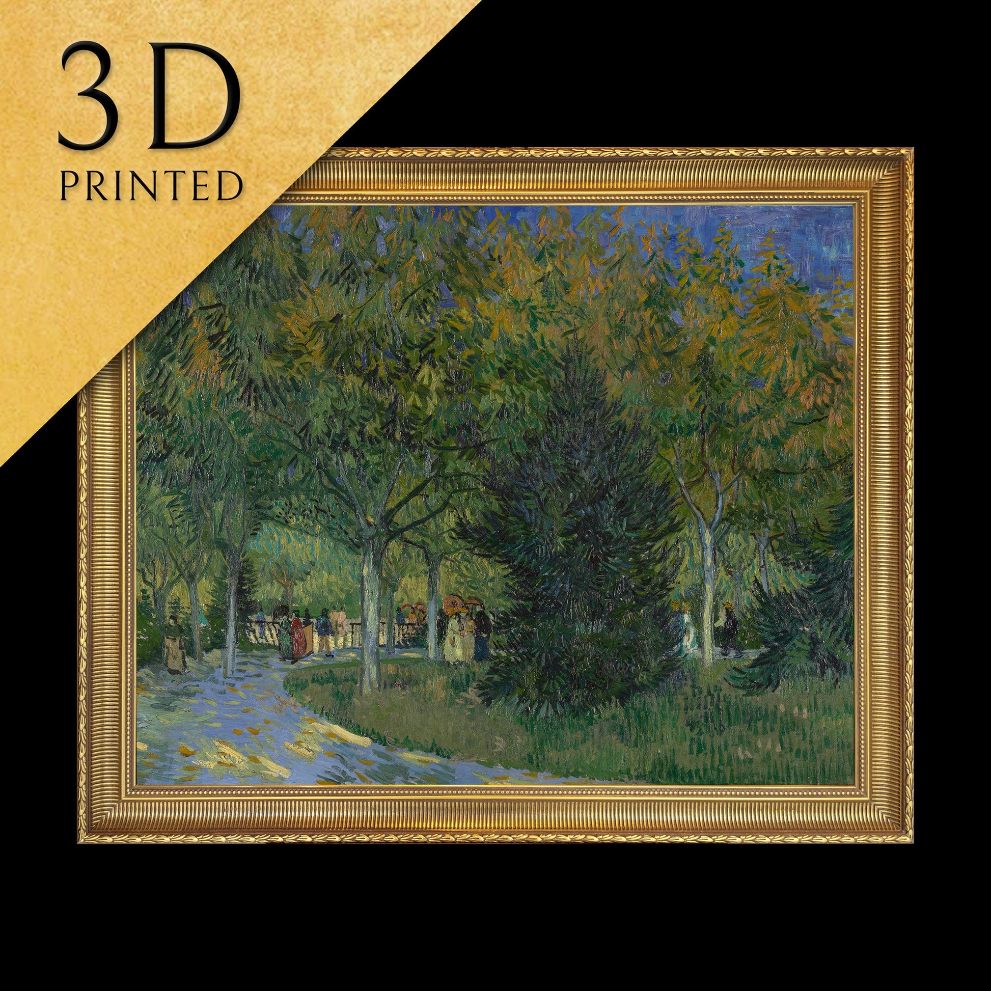 Path in the Park by Vincent Van Gogh, 3d Printed with texture and brush strokes looks like original oil painting