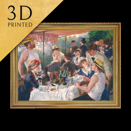 Luncheon of the Boating Party by Pierre Auguste Renoir, 3d Printed with texture and brush strokes looks like original oil painting