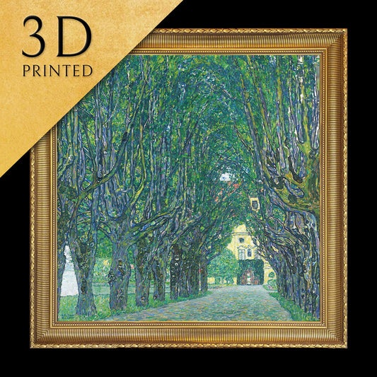 Avenue to Schloss Kammer by Gustav Klimt, 3d Printed with texture and brush strokes looks like original oil painting.