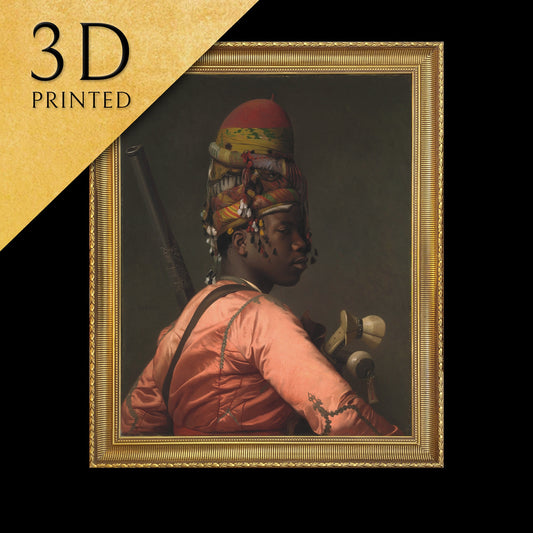 Bashi Bazouk by Jean Leon Gerome, 3d Printed with texture and brush strokes looks like original oil painting