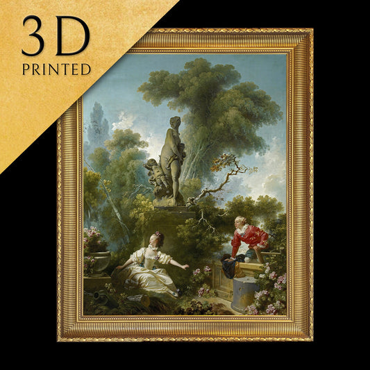 The Progress of Love by Jean Honore Fragonard, 3d Printed with texture and brush strokes looks like original oil painting.