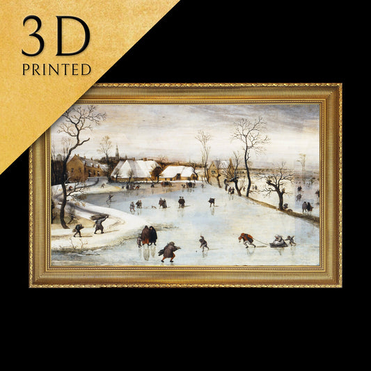 The Winter by Jacob Grimmer, 3d Printed with texture and brush strokes looks like original oil painting.