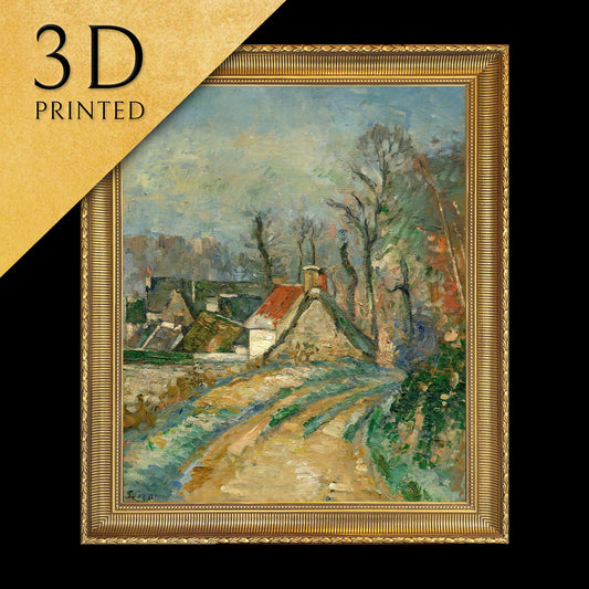 Detour in Auvers by Paul Cezanne, 3d Printed with texture and brush strokes looks like original oil painting.