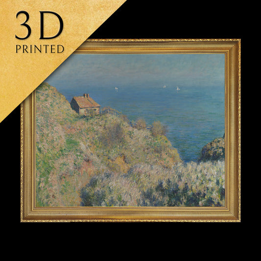 La maison du pecheur, Varengeville by Claude Monet, 3d Printed with texture and brush strokes looks like original oil painting.