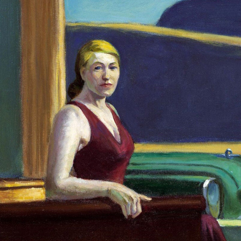 Edward Hopper's Western Motel: 3D Textured Print