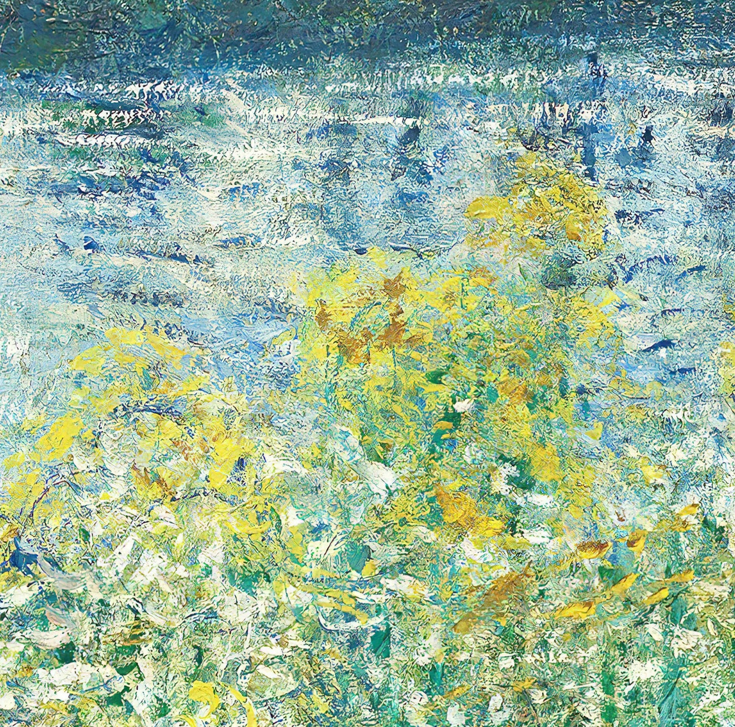 Monet - Bank of the Seine, Vétheuil - 3D Printed Textured Oil Painting