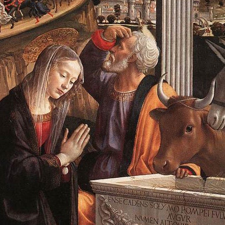 Adoration of the Shepherds 3D Print: Cappella Sassetti Textured Oil Painting