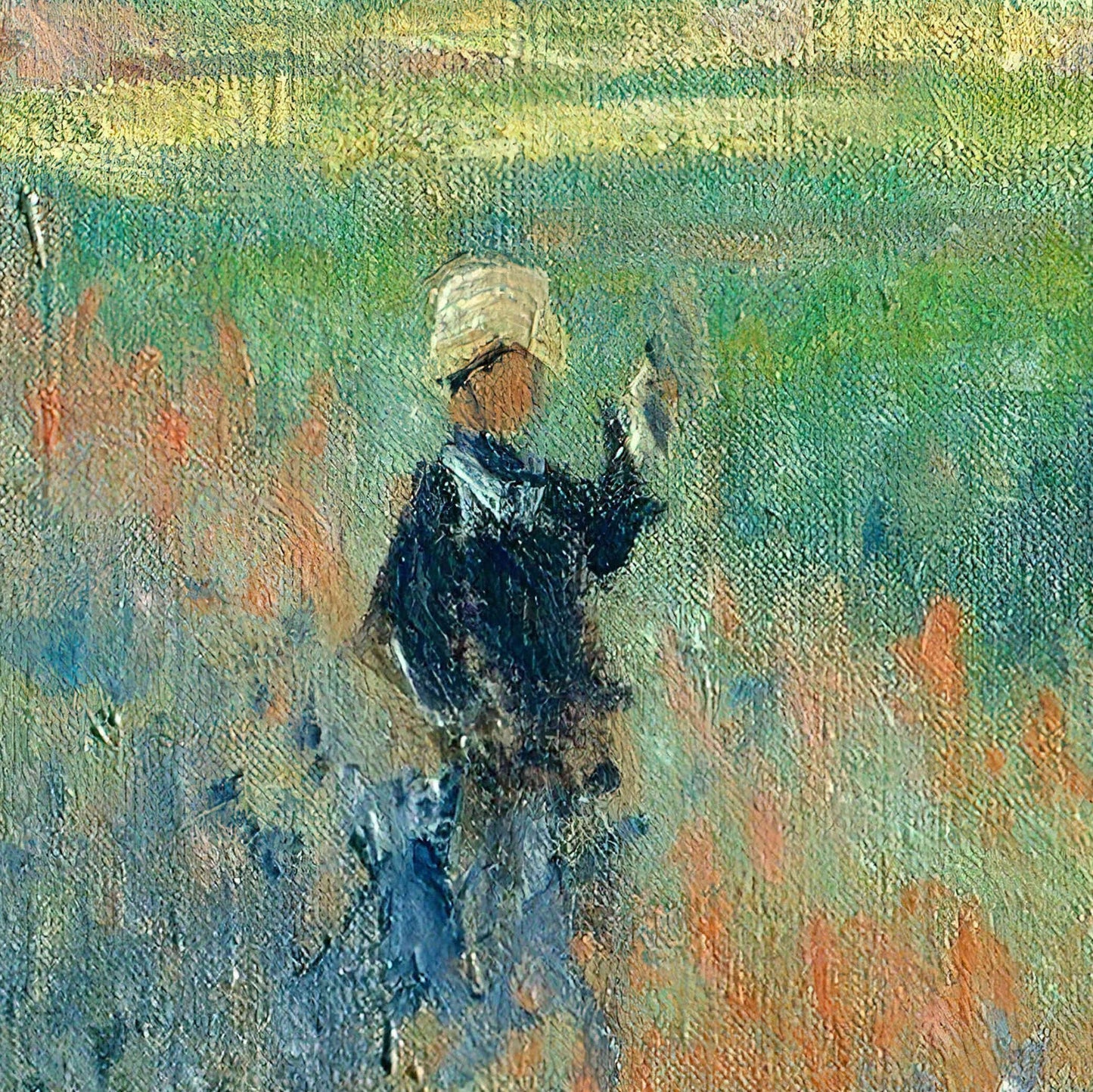 Monet Poppy Field 3D Print: Textured Impressionist Art