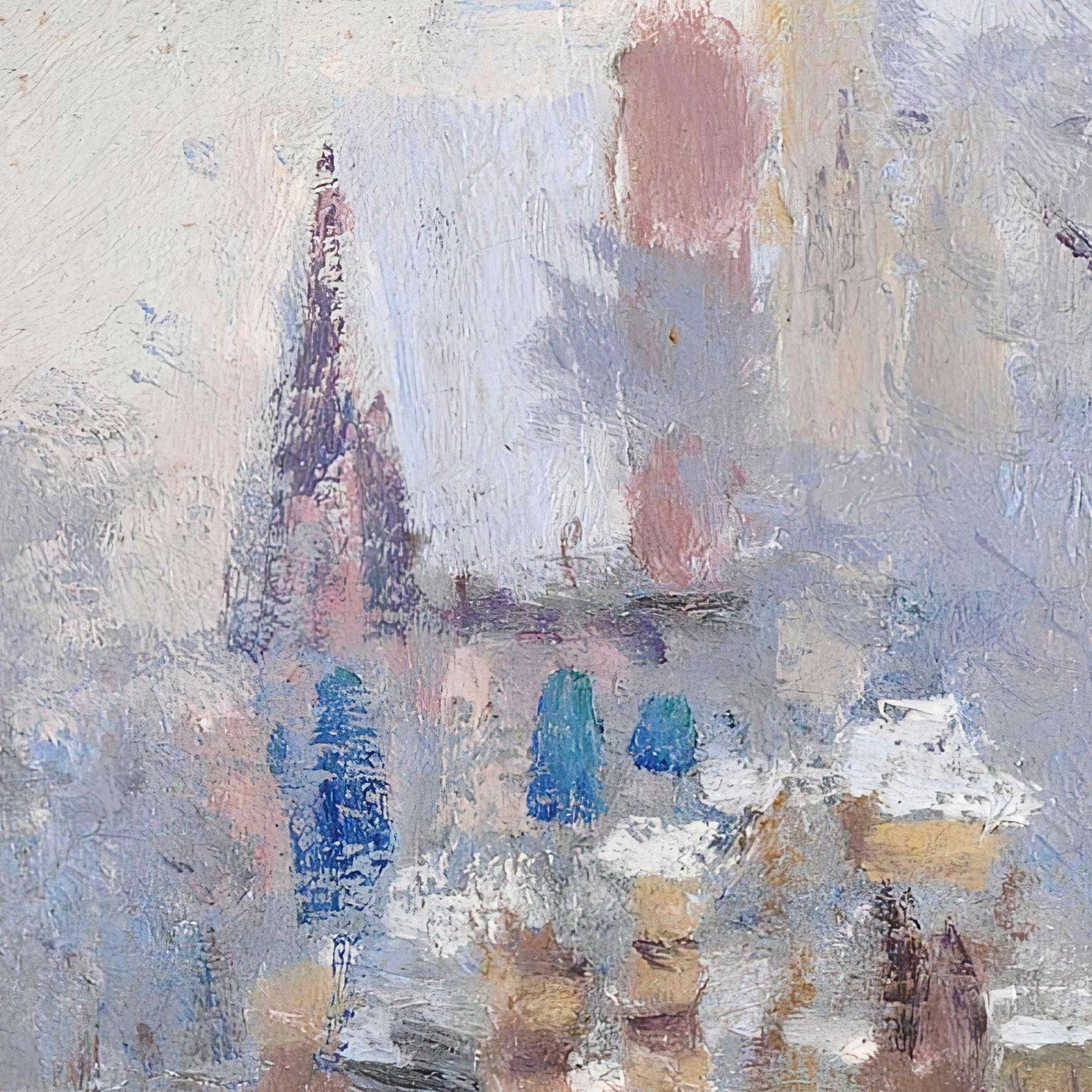 Claude Monet - Snow at Argenteuil: 3D Textured Print