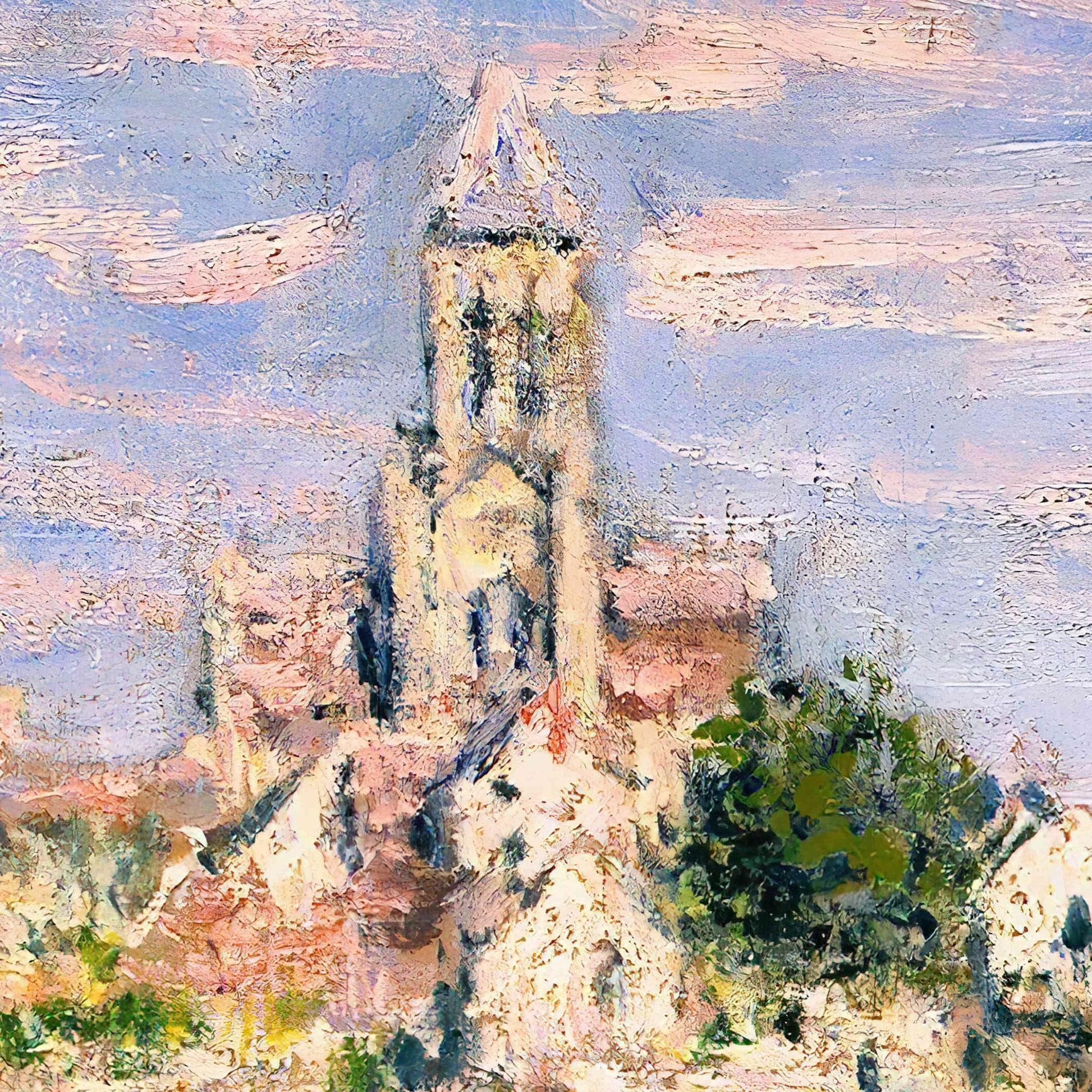 Vetheuil in Summer by Claude Monet, 3d Printed with texture and brush strokes looks like original oil painting