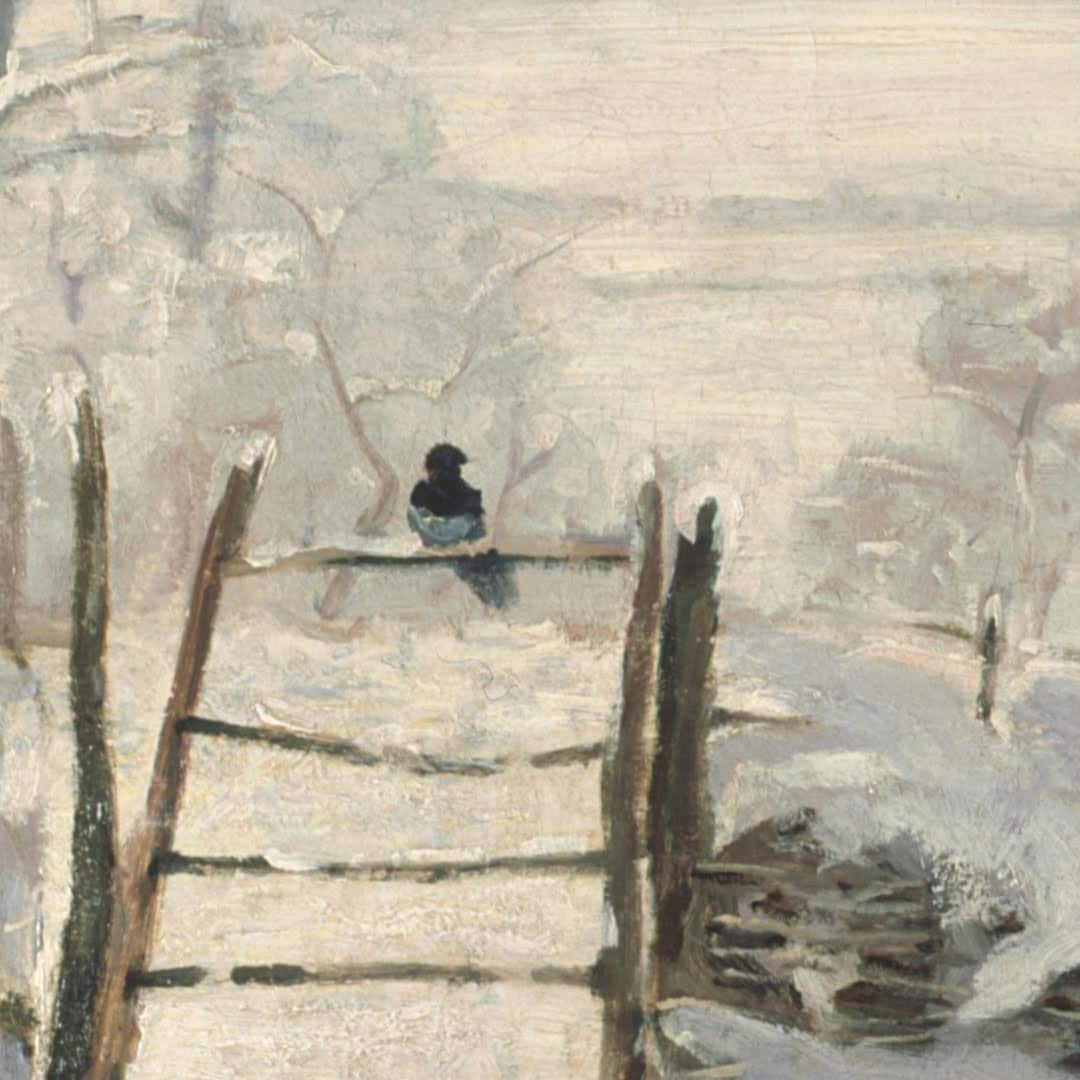 The Magpie by Claude Monet, 3d Printed with texture and brush strokes looks like original oil painting