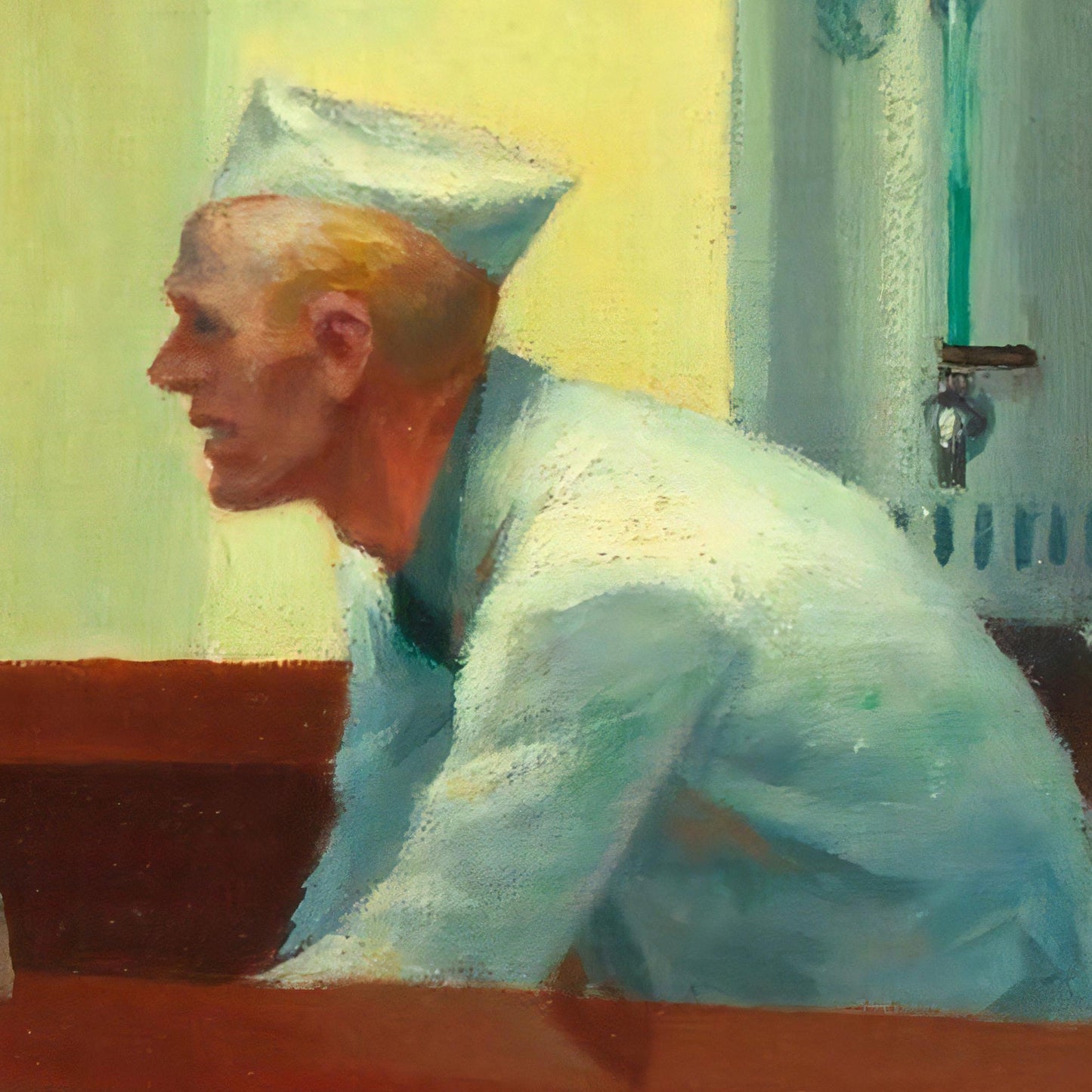 Nighthawks by Edward Hopper: 3D Printed Framed Art