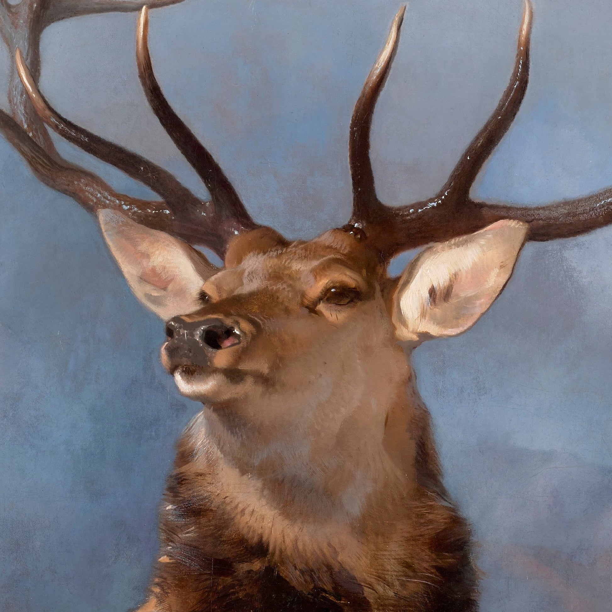 The Monarch of the Glen by Edwin Landseer, 3d Printed with texture and brush strokes looks like original oil painting