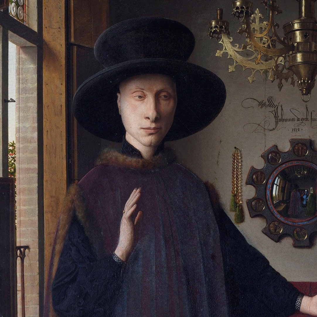 Arnolfini's Wedding by Jan Van Eyck, 3d Printed with texture and brush strokes looks like original oil painting