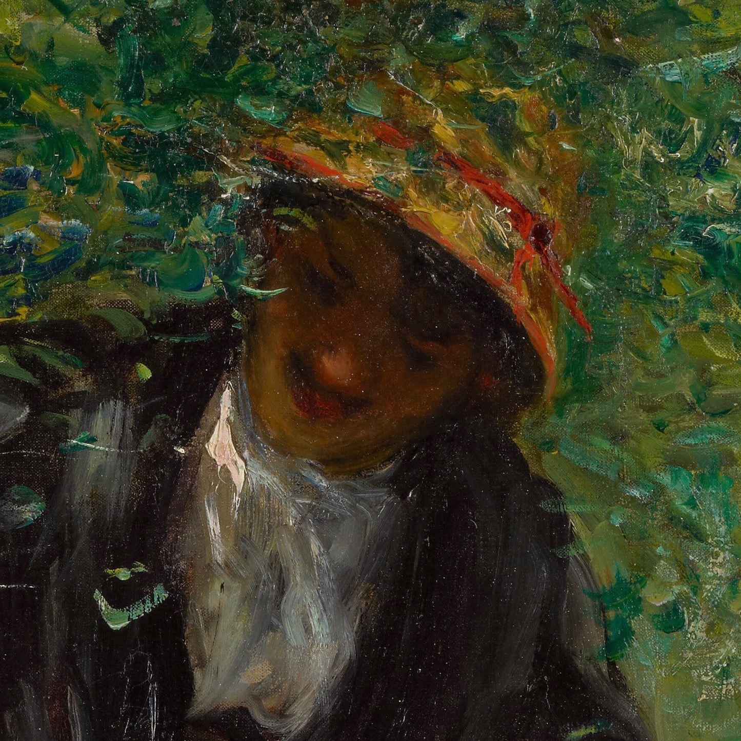 Renoir - La Promenade 3D Textured Print: Brushstroke Effect