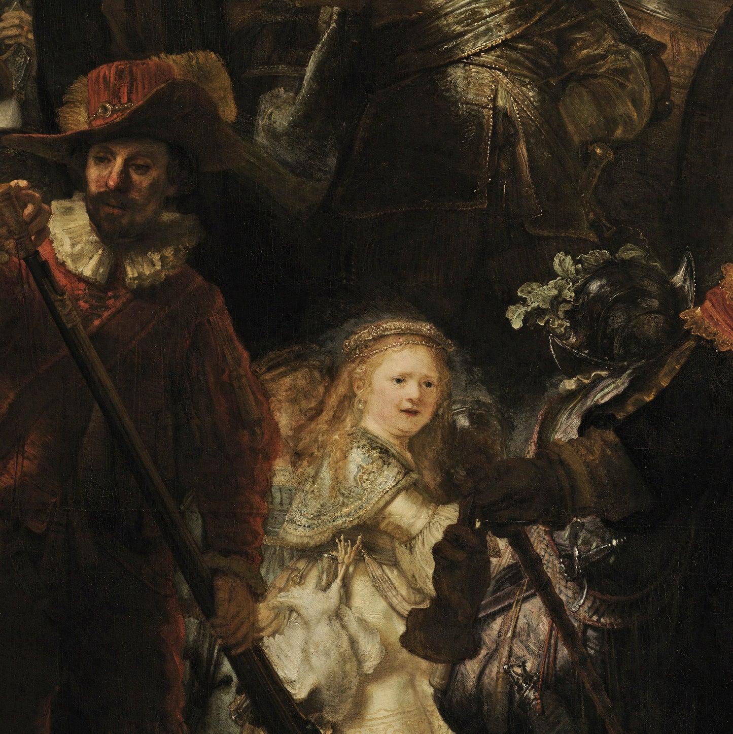 Rembrandt's The Night Watch 3D Print: Textured Oil Painting Reproduction