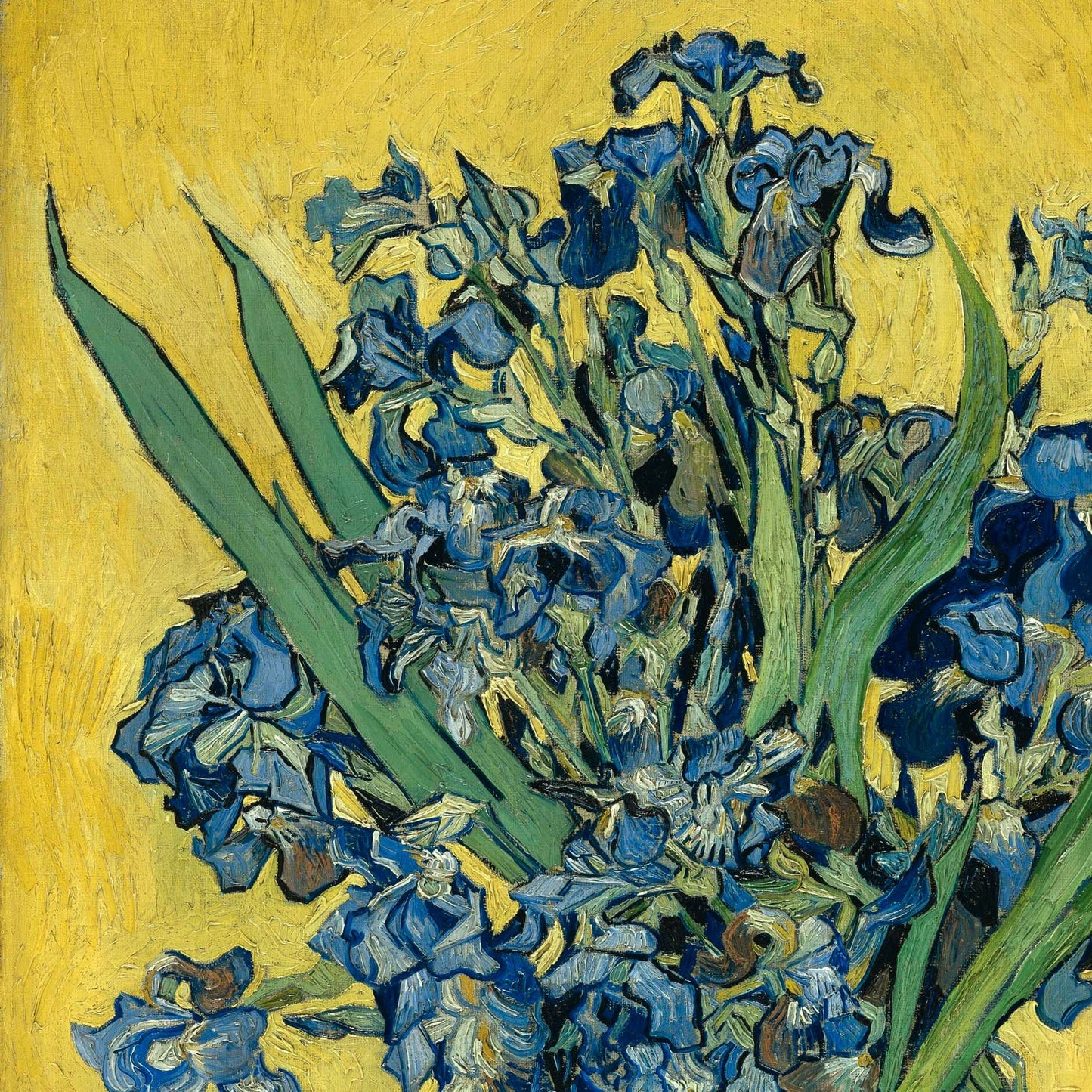 Irises by Vincent Van Gogh, 3d Printed with texture and brush strokes looks like original oil-painting