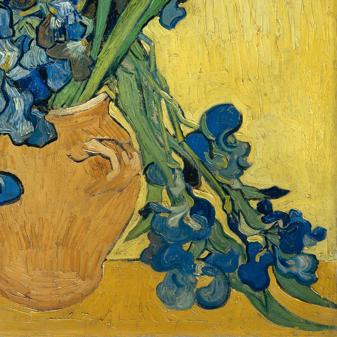 Van Gogh Irises 3D Print: Textured Brushstrokes, Oil Painting Effect