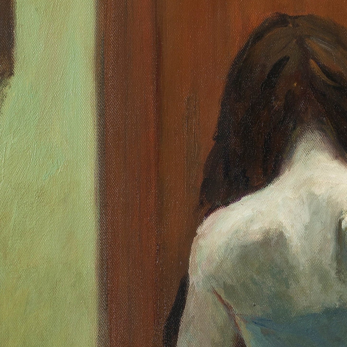 Edward Hopper New York Interior 3D Print: Textured Brushstrokes
