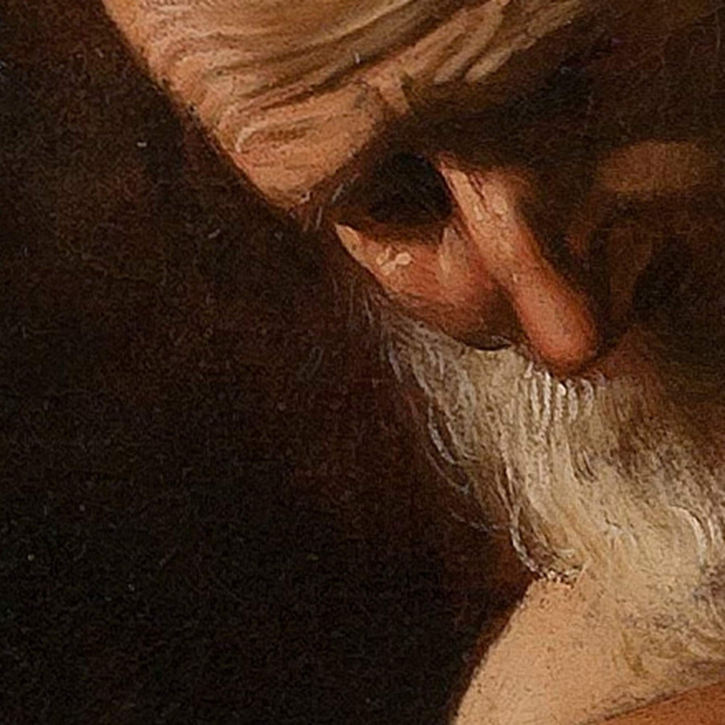 Caravaggio St Jerome Meditating 3D Print: Textured Oil Painting Reproduction