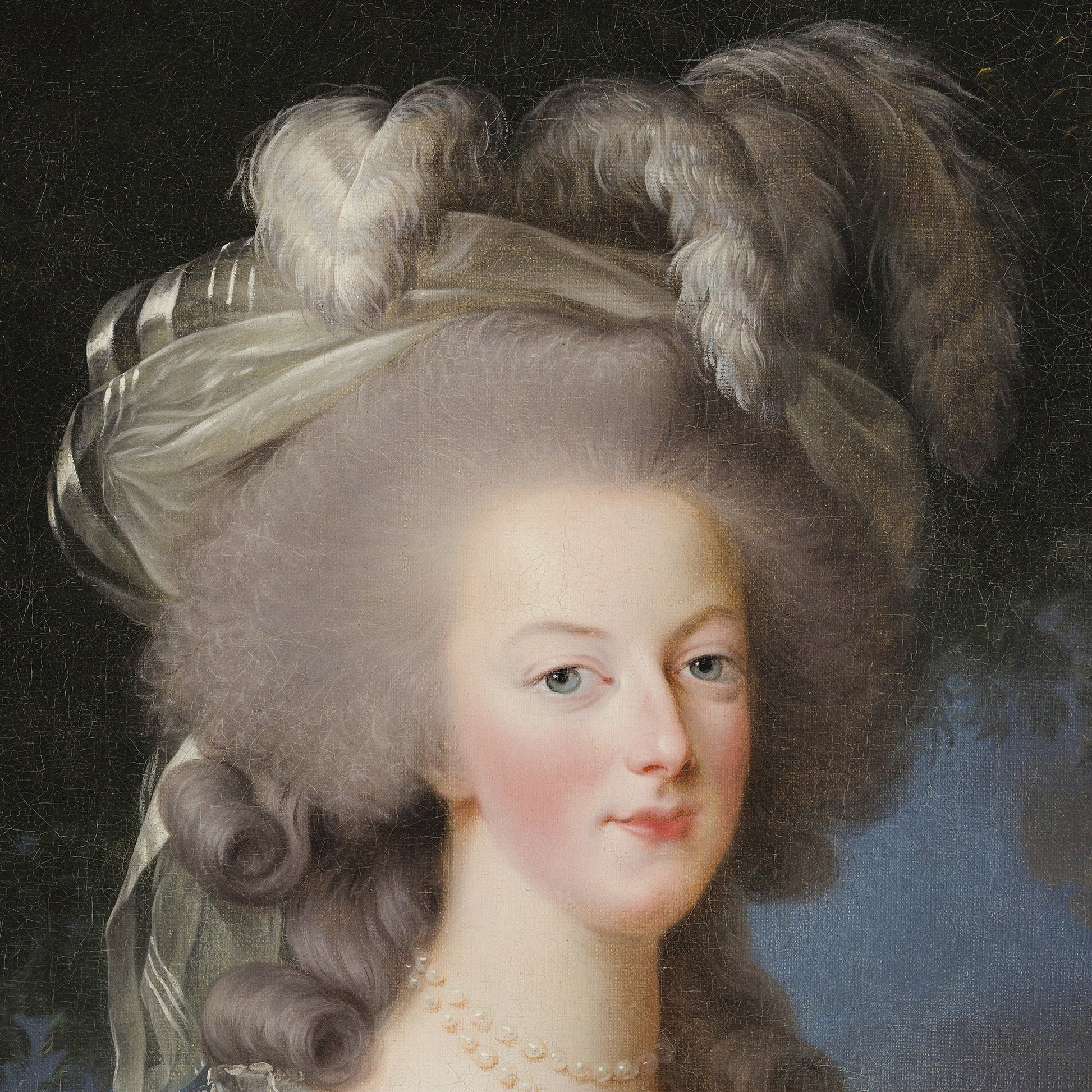 Marie Antoinette by Elisabeth Vigee Le Brun Marie, 3d Printed with texture and brush strokes looks like original oil painting