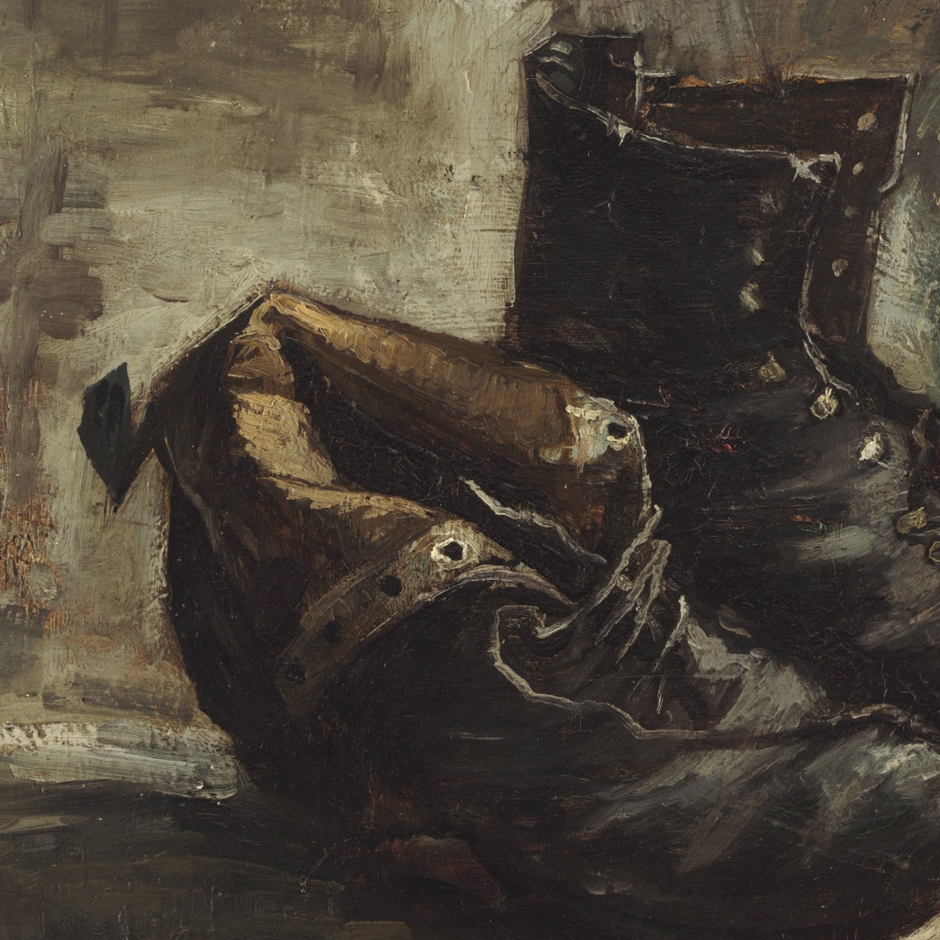 Van Gogh Shoes 3D Print: Textured Oil Painting Reproduction