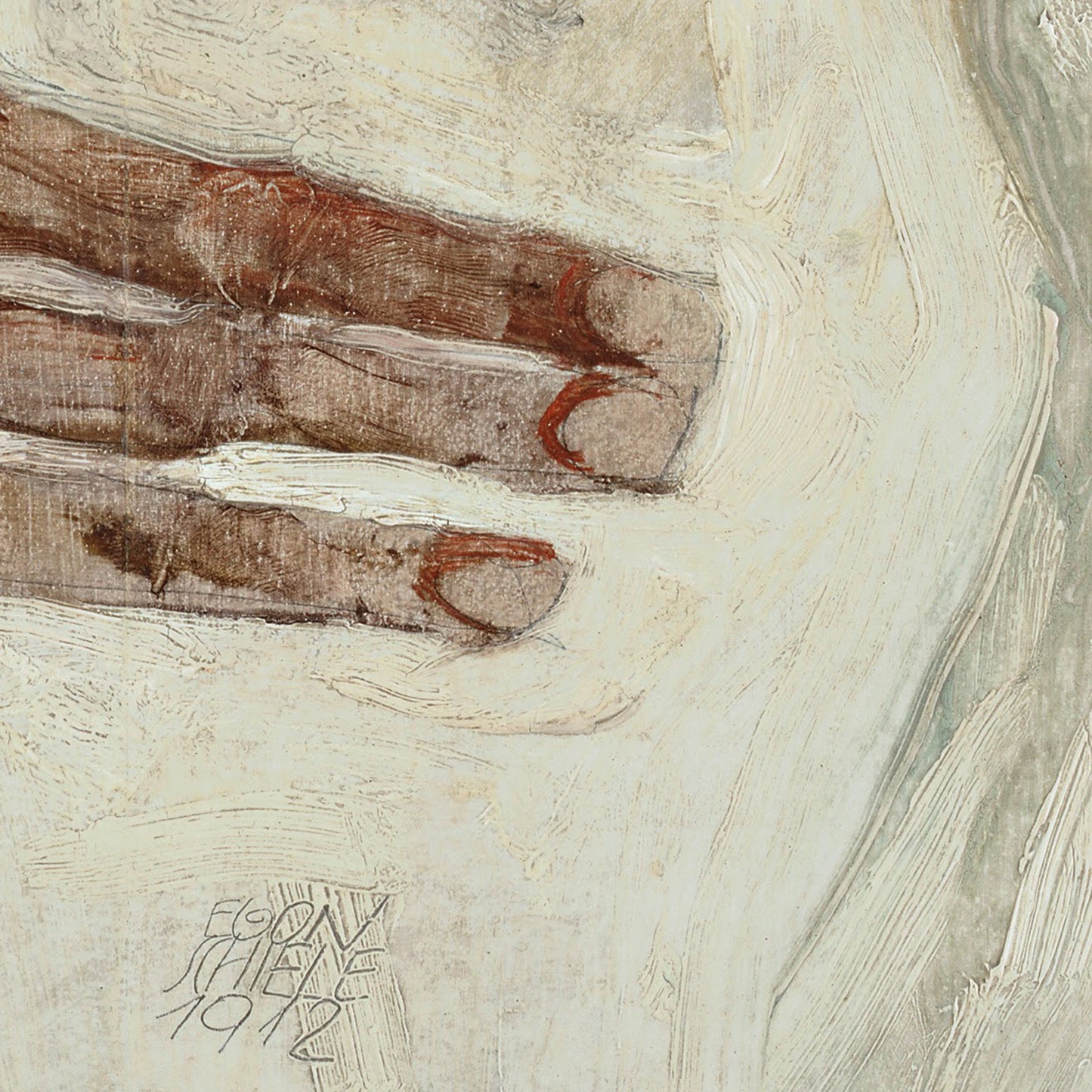 Egon Schiele Self Portrait: 3D Textured Oil Painting Reproduction