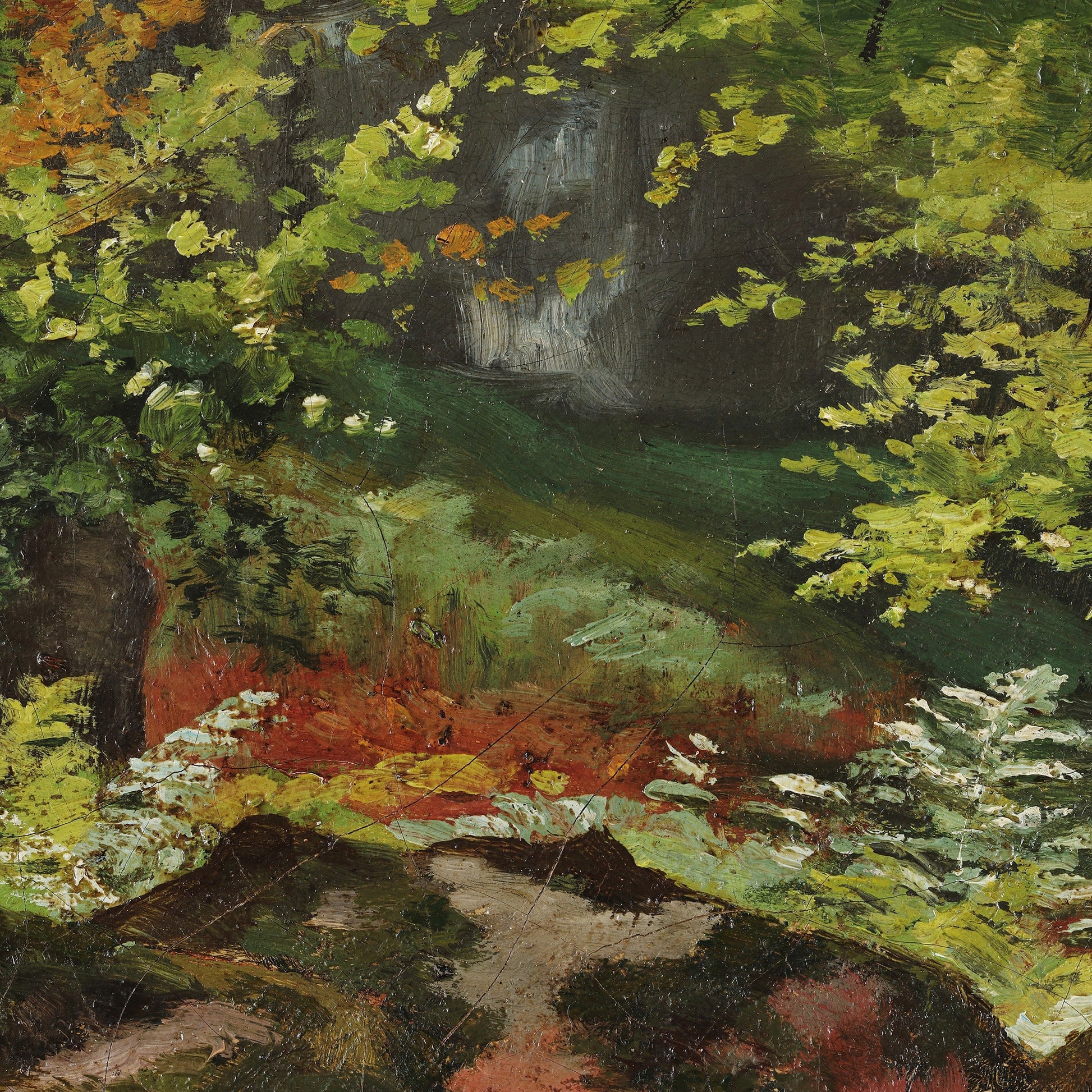 Gustave Courbet 'Closed Woods' 3D Print: Textured Oil Painting Reproduction