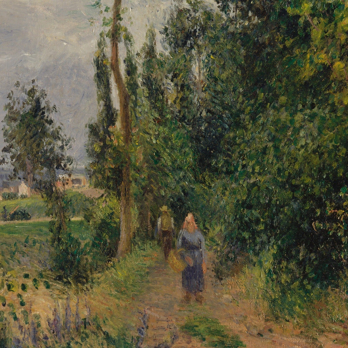 Camille Pissarro Print: Côte des Grouettes 3D Textured Art
