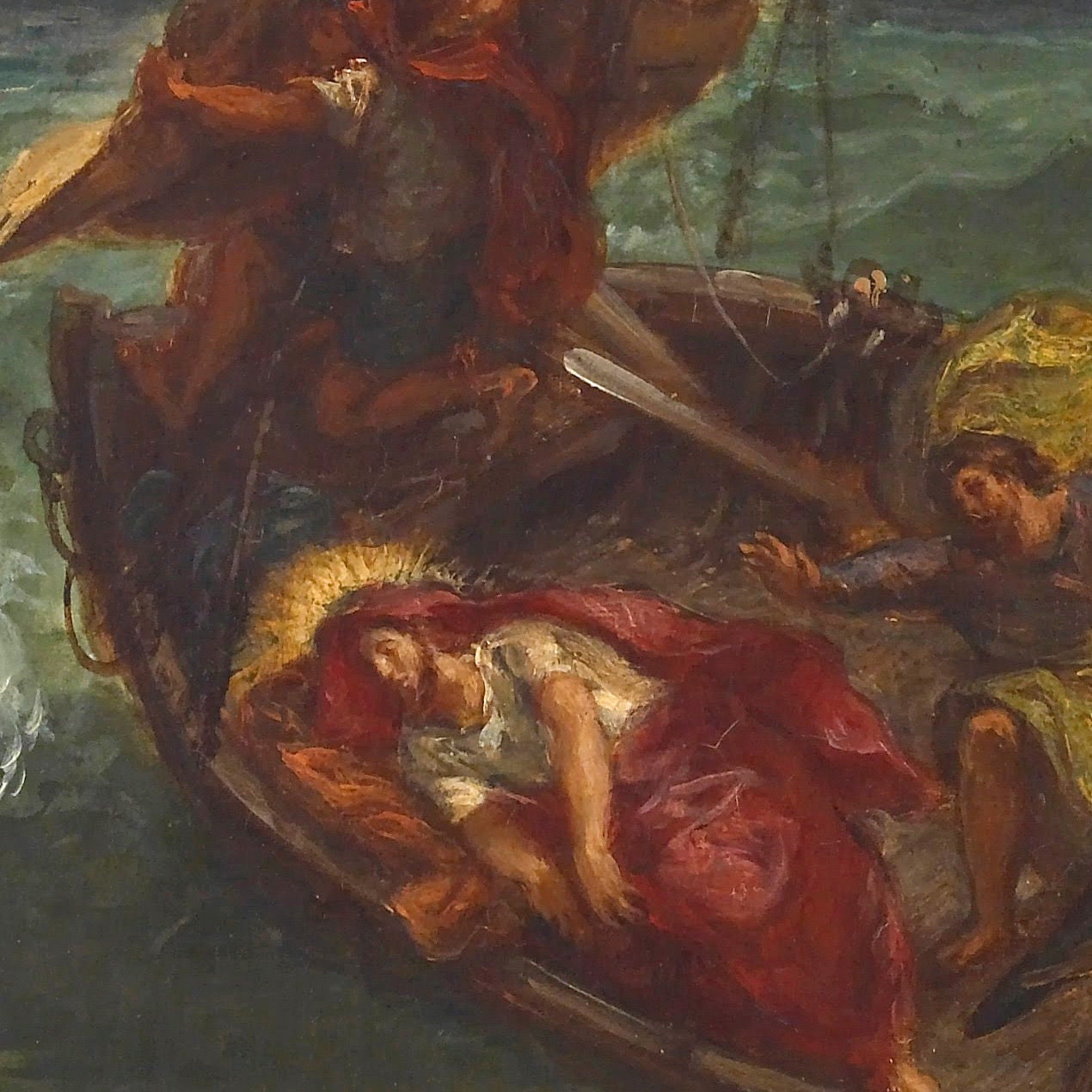 3D Printed "Christ on the Sea of Galilee" by Delacroix: Textured Oil Painting Reproduction