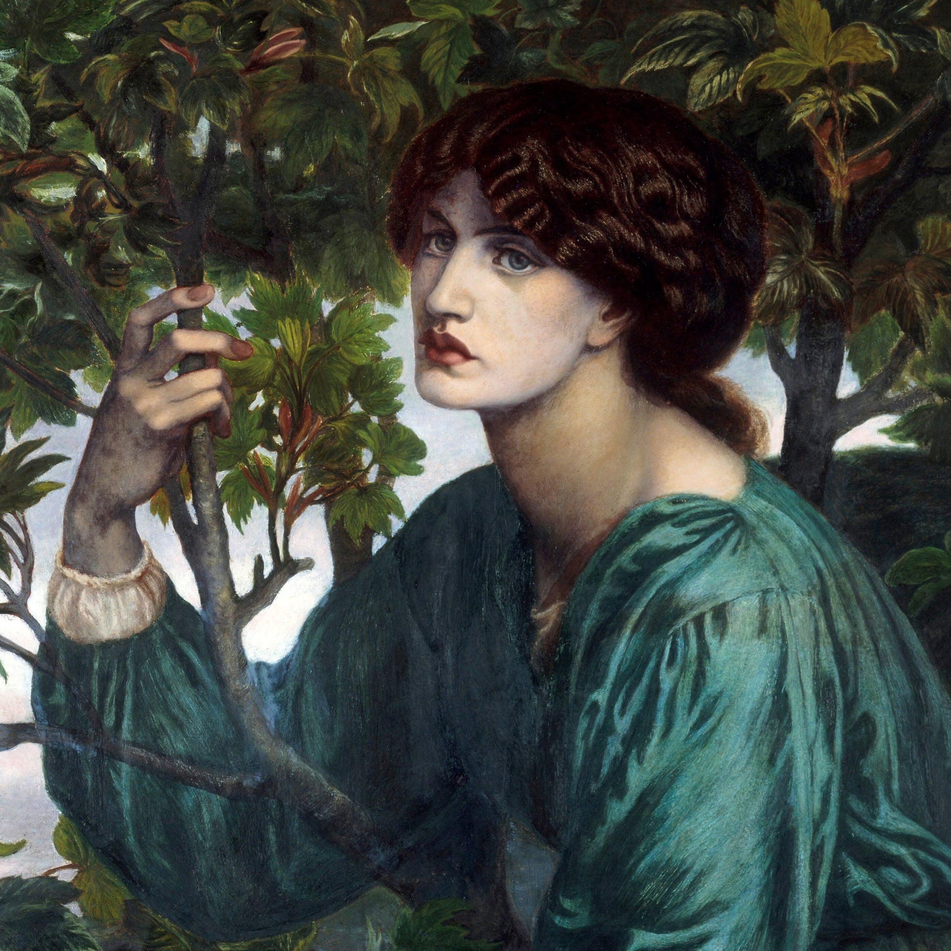 The Day Dream by Dante Gabriel Rossetti, 3d Printed with texture and brush strokes looks like original oil painting