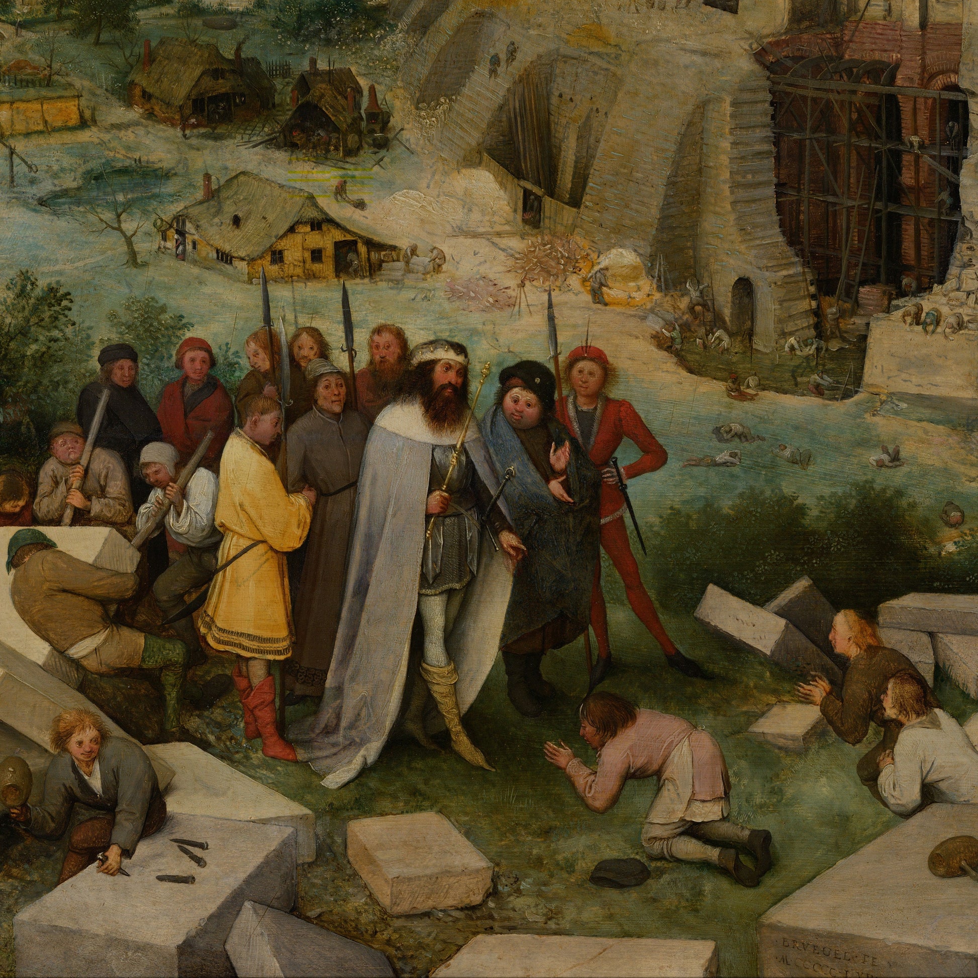 Tower of Babel 3D Print: Pieter Bruegel Textured Oil Painting Replica