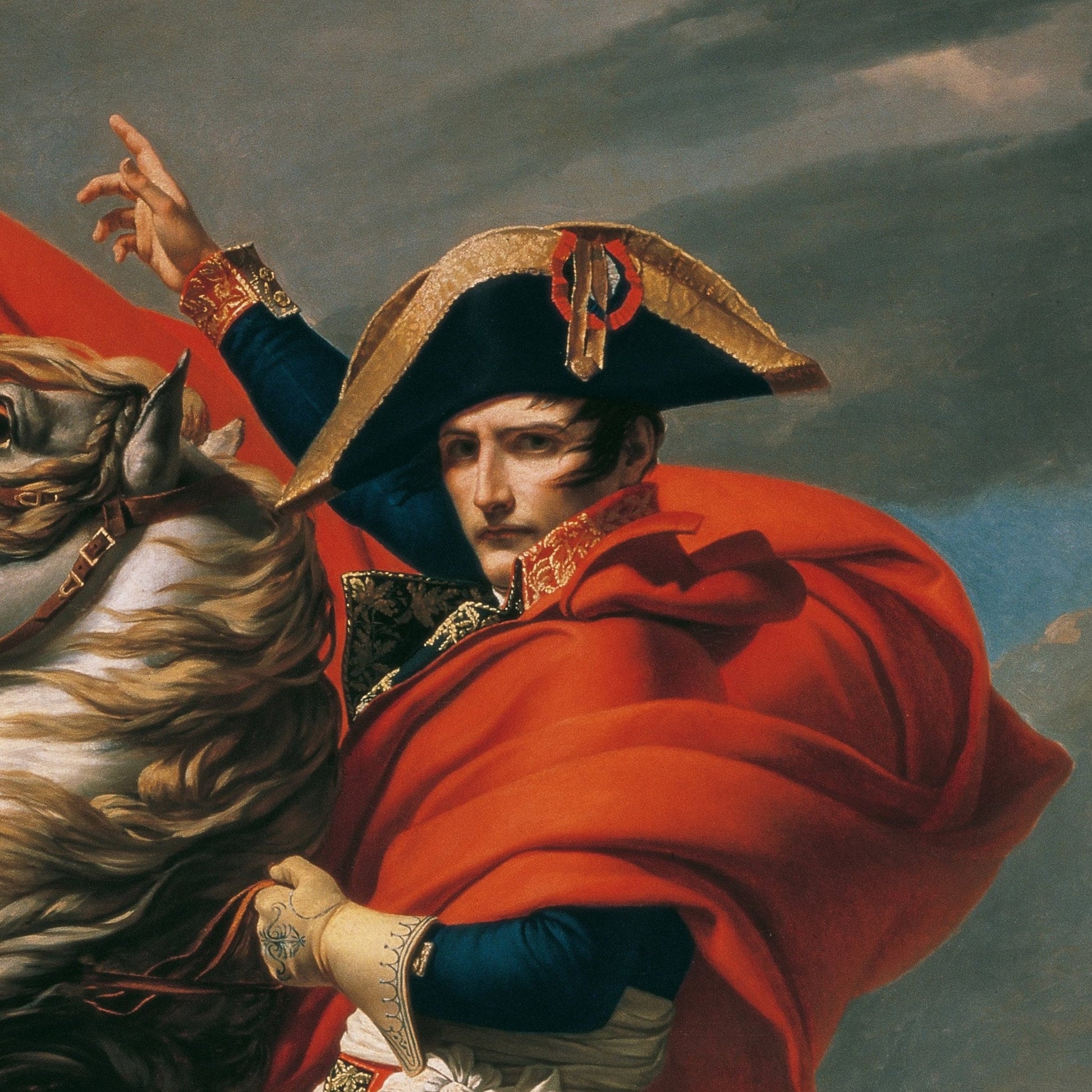 Napoleon by David: 3D Textured Print, Looks Like Original Oil Painting