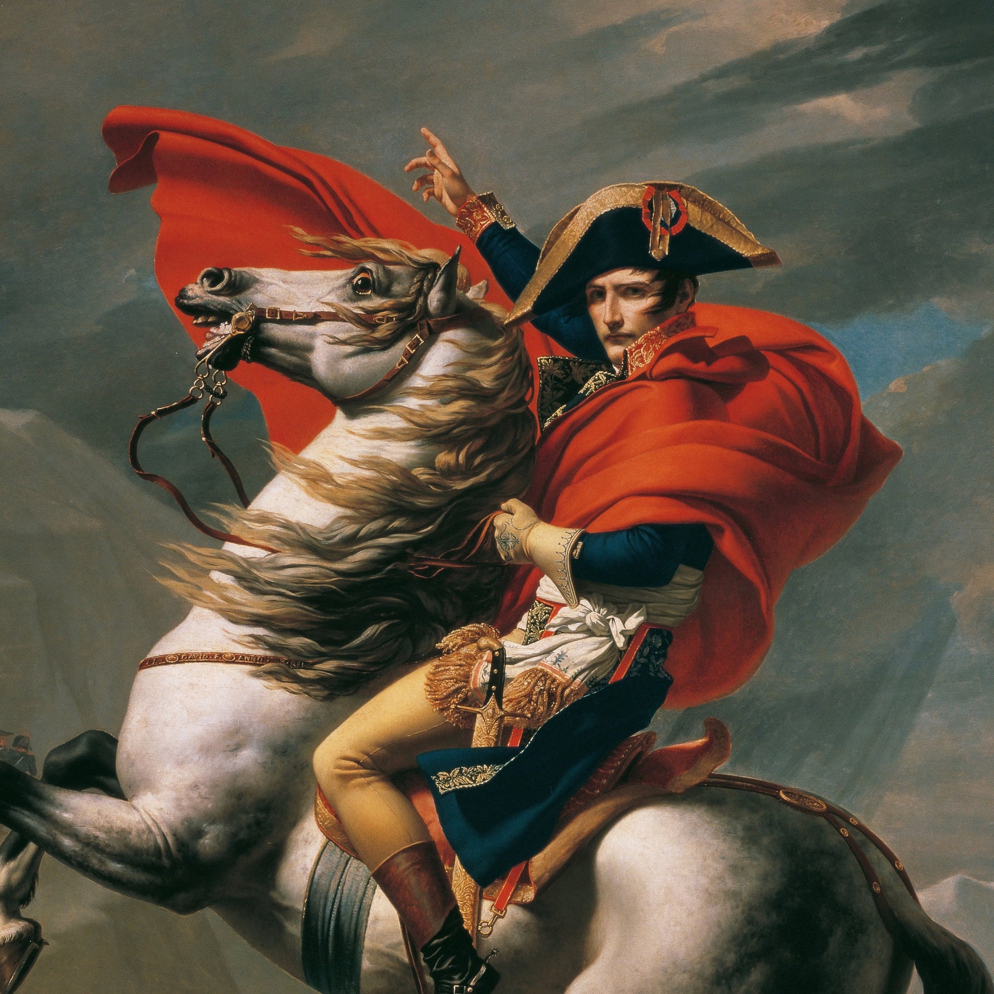 Napoleon by David: 3D Textured Print, Looks Like Original Oil Painting