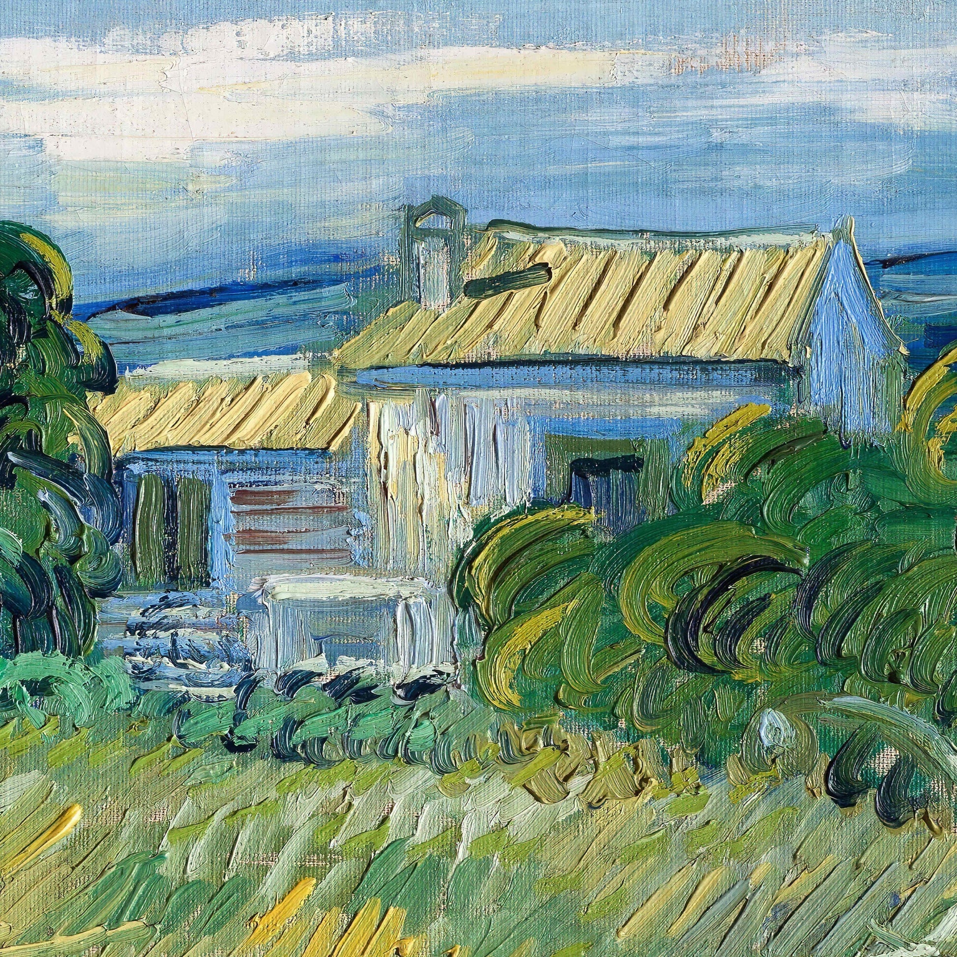 Van Gogh Green Wheat Field 3D Print: Textured Brushstrokes