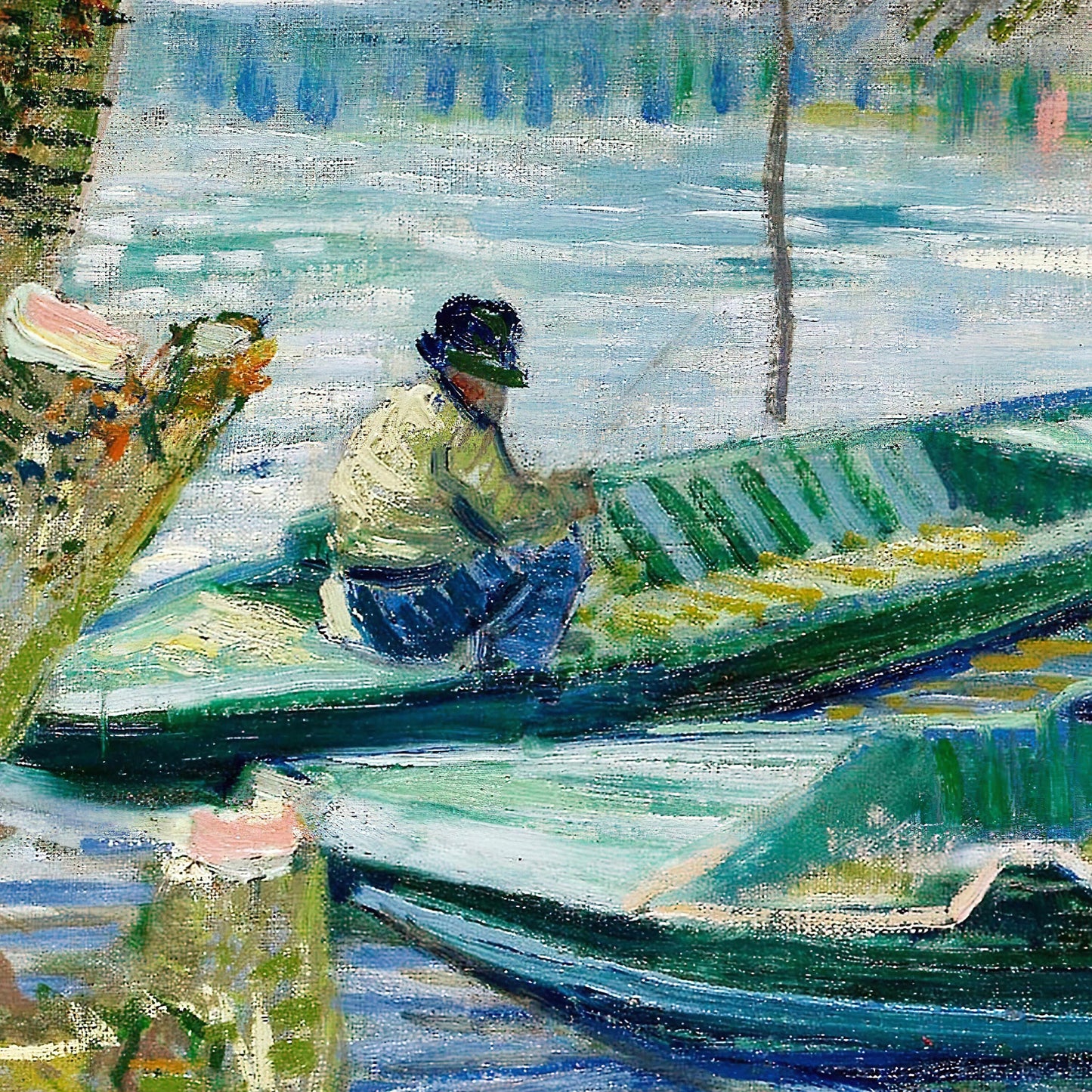 Van Gogh: Fishing in Spring - 3D Textured Art Print