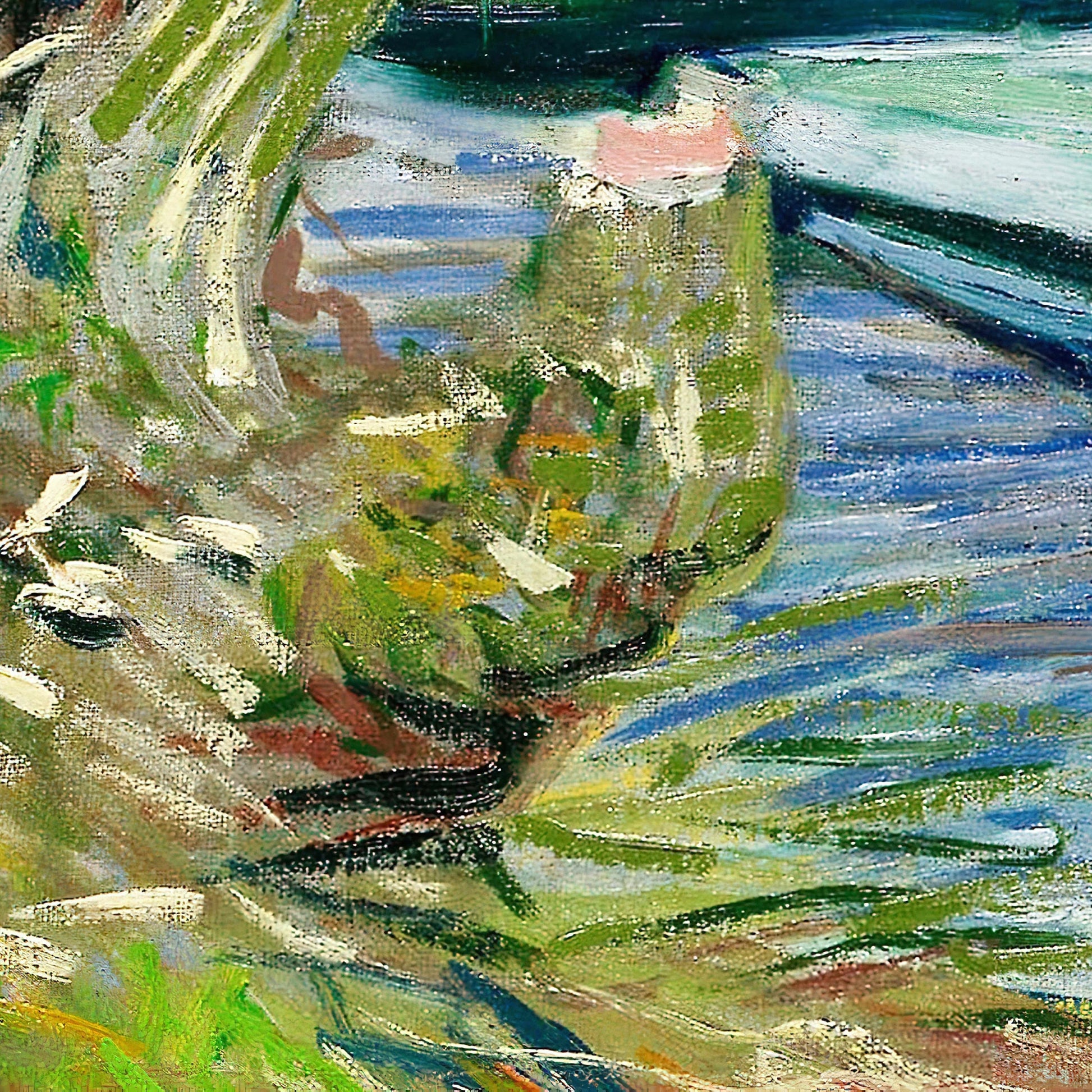 Van Gogh: Fishing in Spring - 3D Textured Art Print