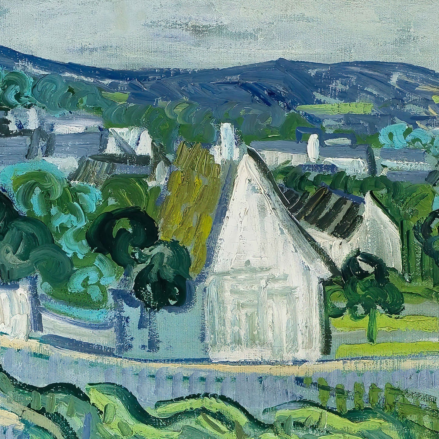 Van Gogh Vineyards at Auvers: 3D Printed Textured Oil Painting