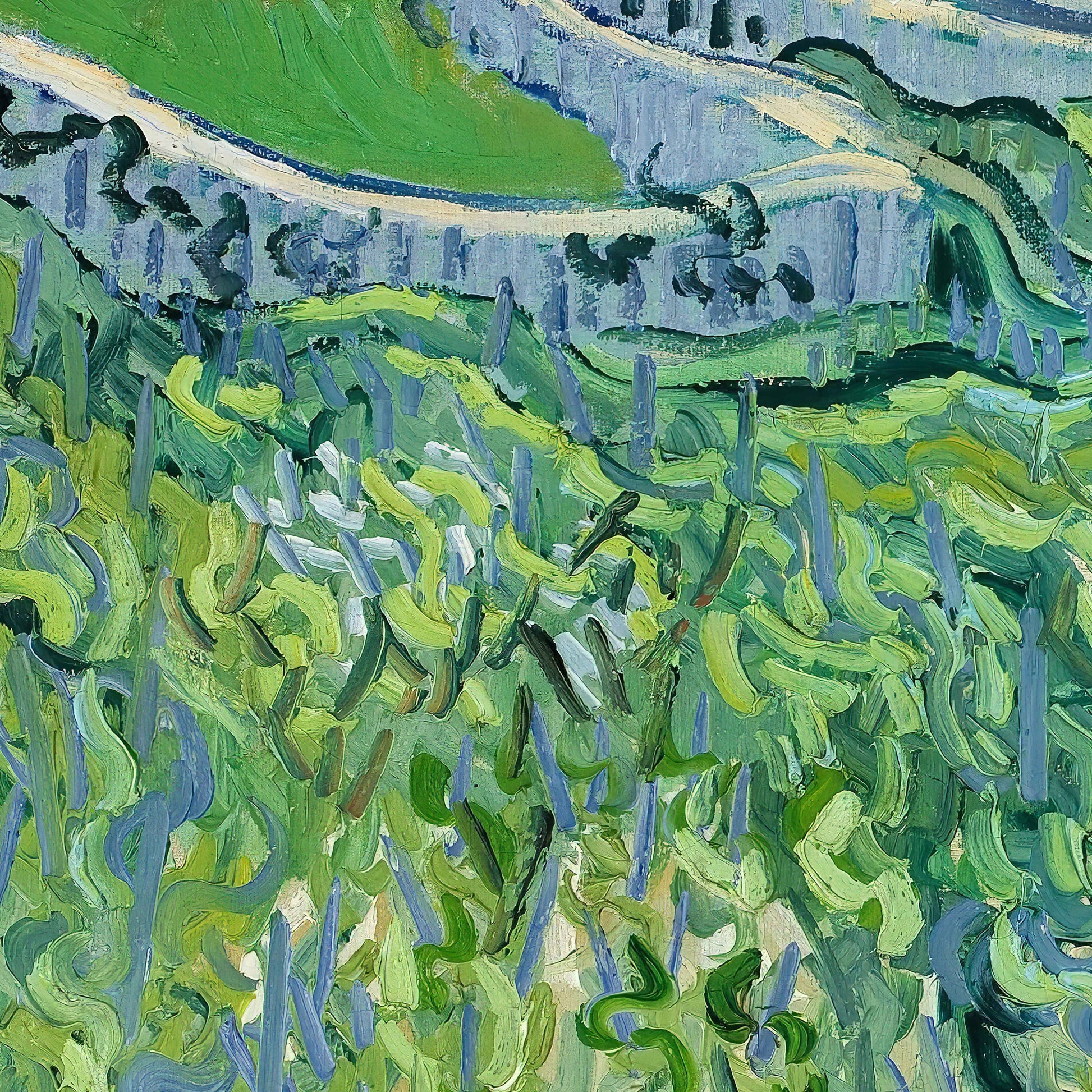 Vineyards at Auvers by Vincent Van Gogh, 3d Printed with texture and brush strokes looks like original oil painting