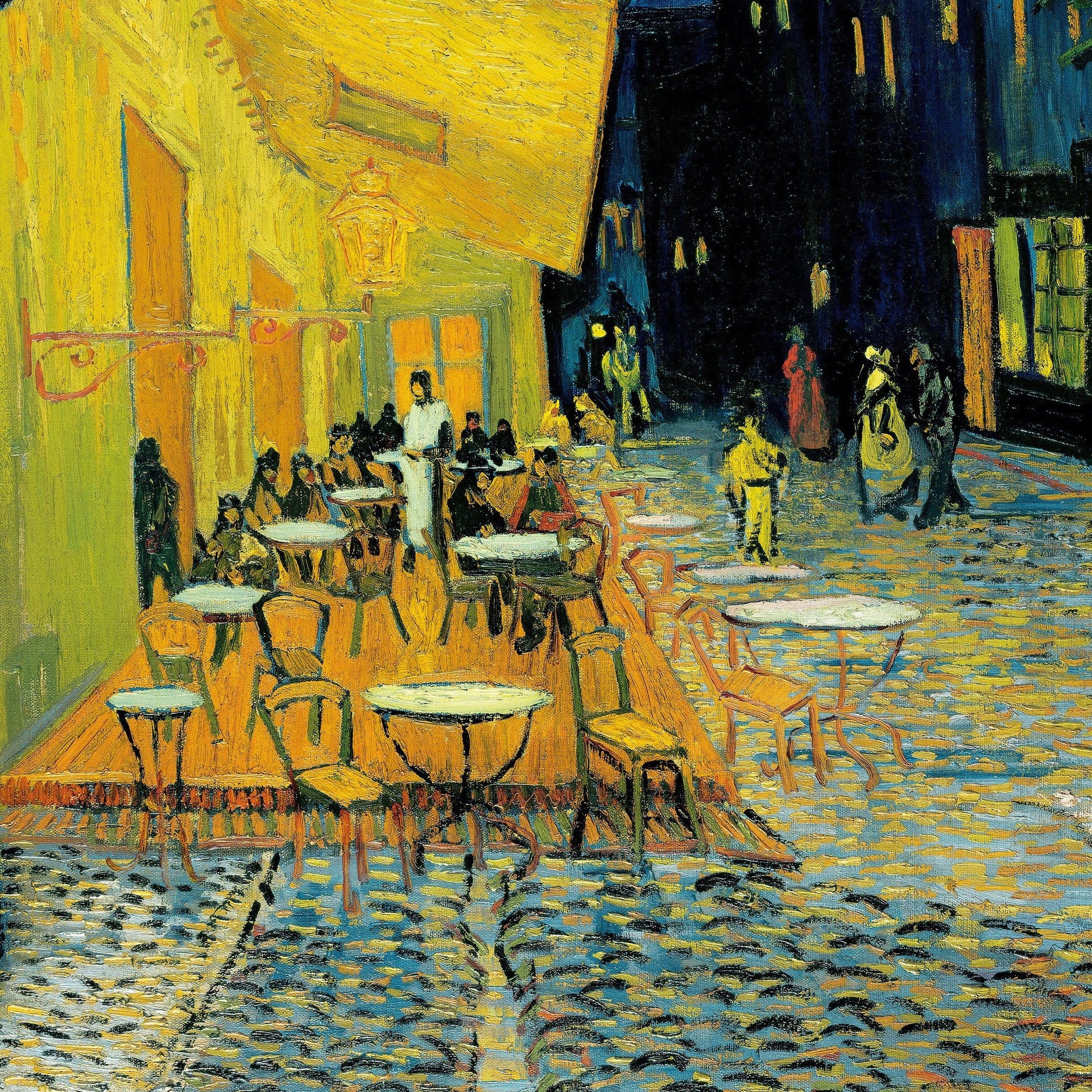 Terrace of a Cafe at Night by Vincent Van Gogh, 3d Printed with texture and brush strokes looks like original oil painting