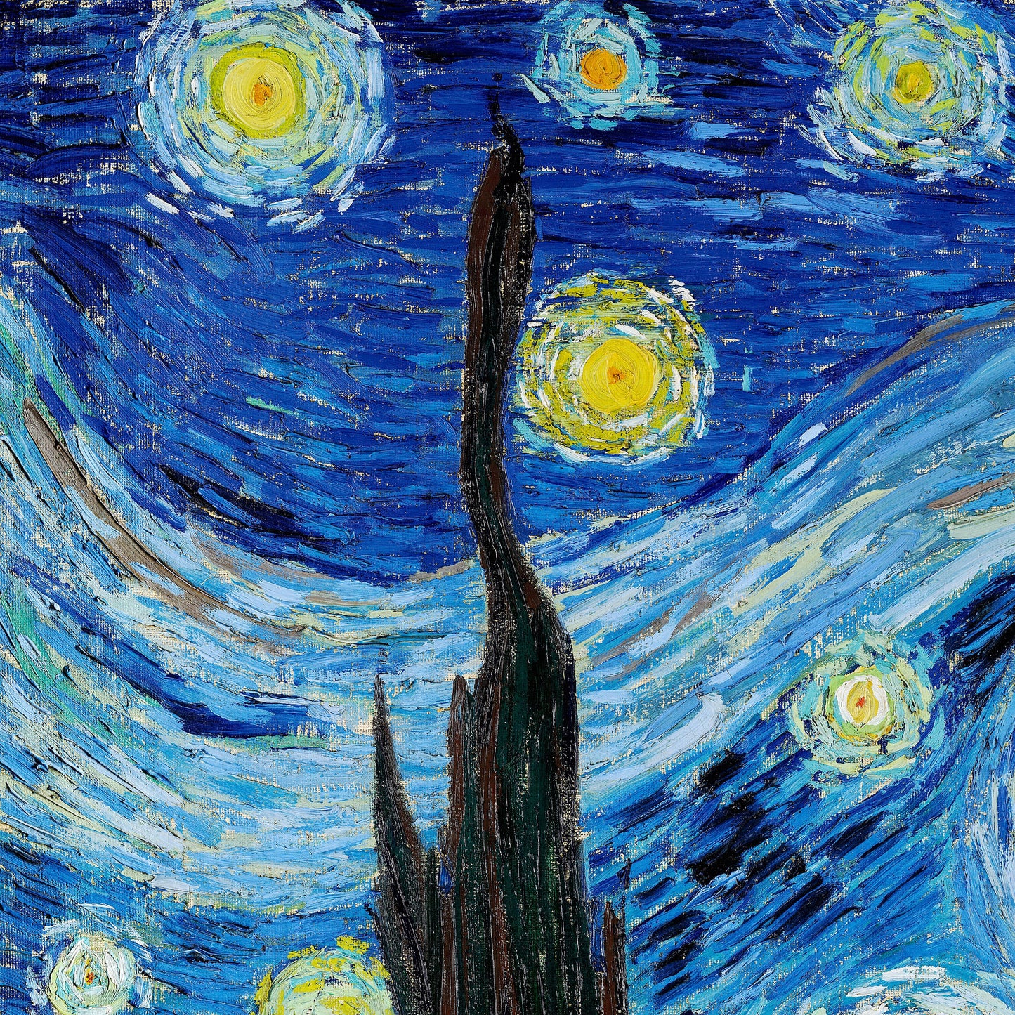 Starry Night by Vincent Van Gogh, 3d Printed with texture and brush strokes looks like original oil painting