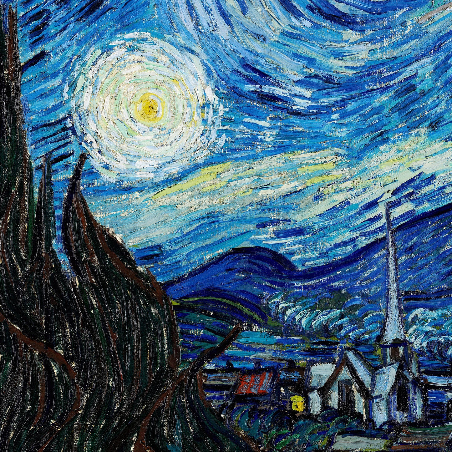 Starry Night by Vincent Van Gogh, 3d Printed with texture and brush strokes looks like original oil painting