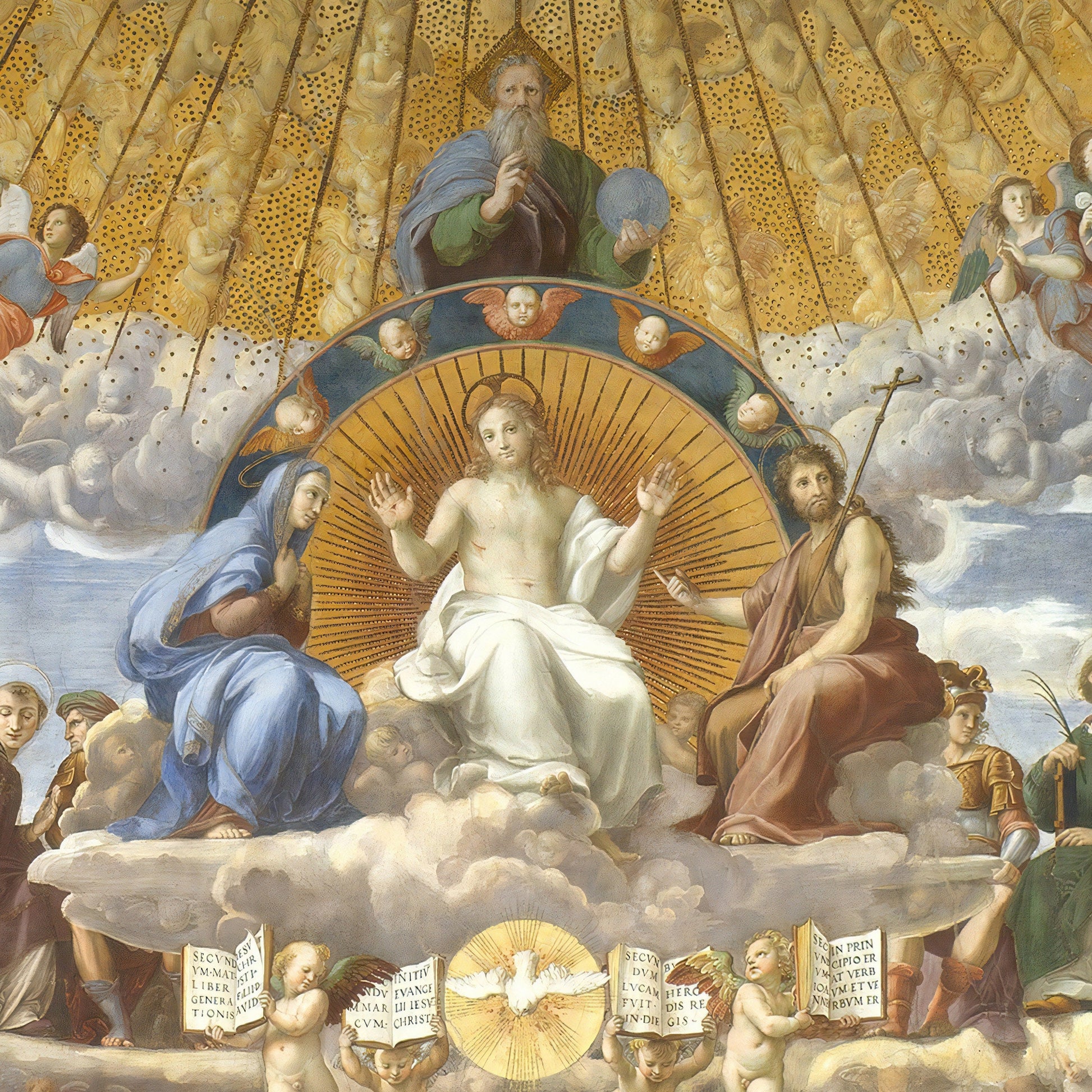 Raphael's Disputation of the Holy Sacrament: 3D Textured Print