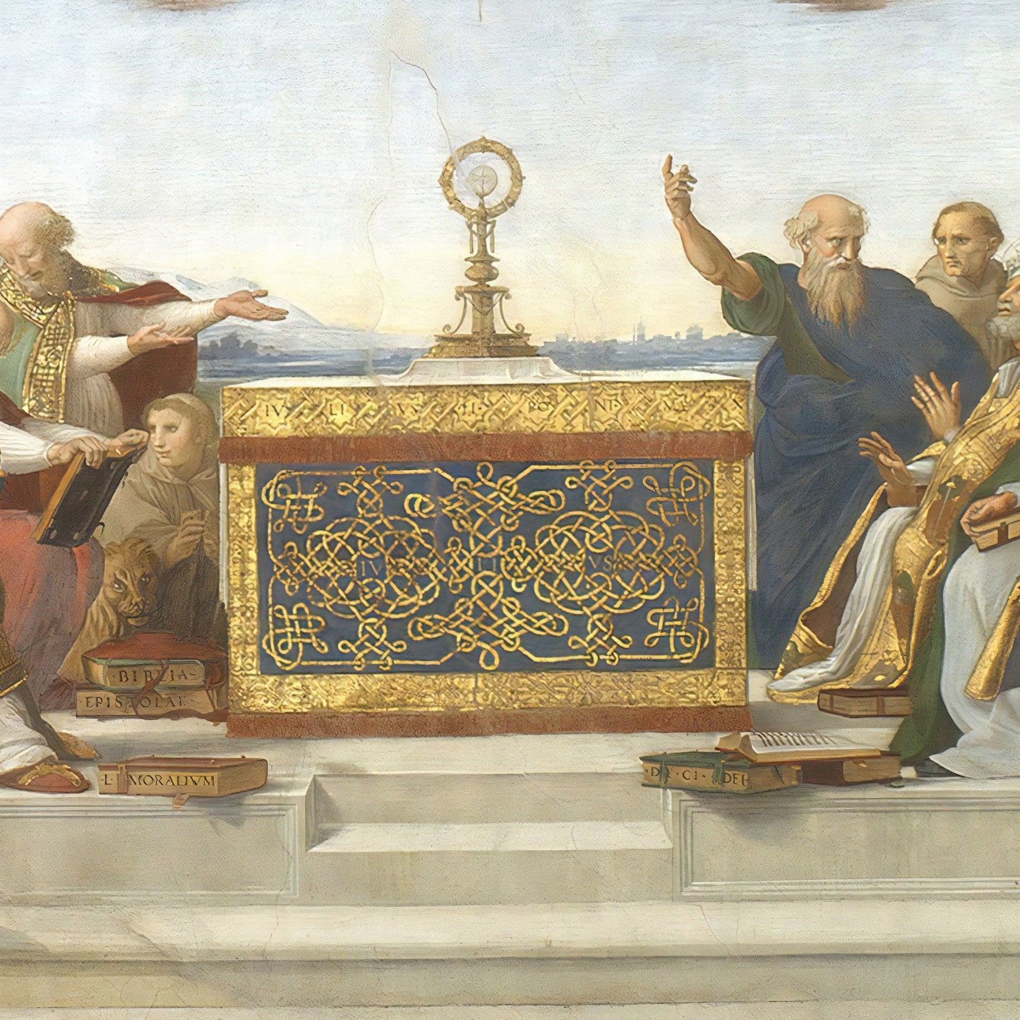 Raphael's Disputation of the Holy Sacrament: 3D Textured Print