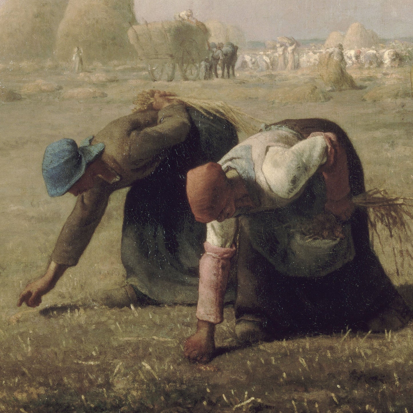 The Gleaners 3D Print: Jean François Millet Textured Oil Painting