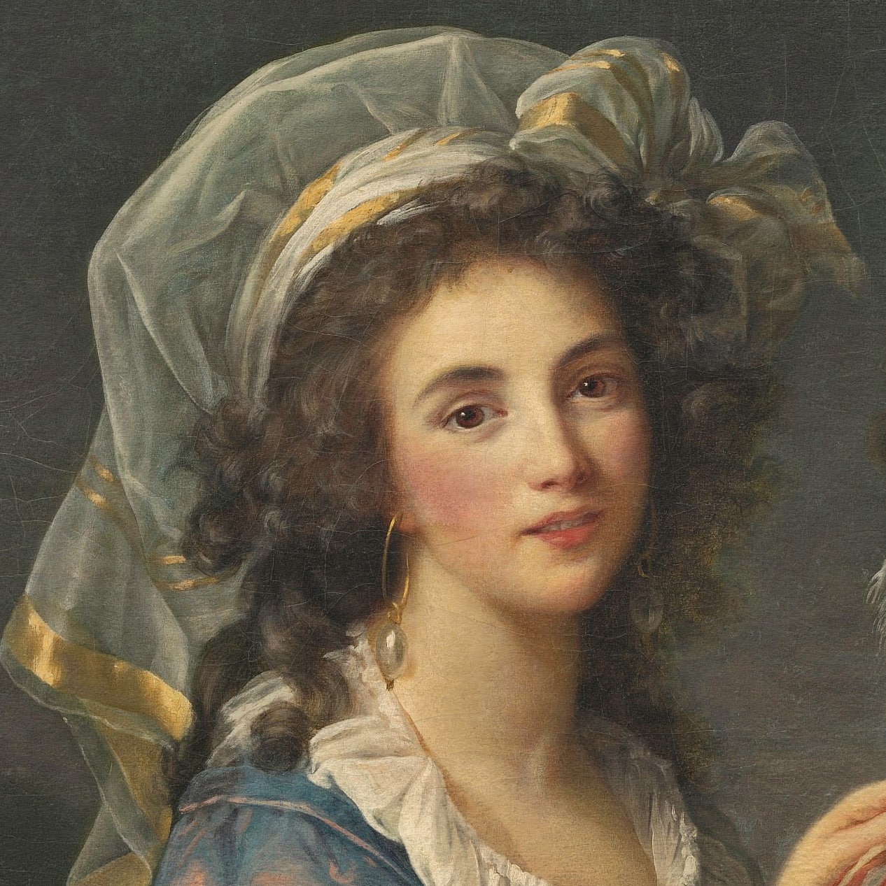 The Marquise de Pezay by Élisabeth Vigée Le Brun, 3d Printed with texture and brush strokes looks like original oil painting